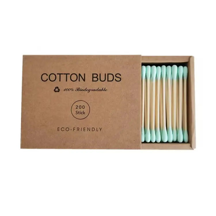 Custom Bamboo Cotton Swabs Double Buds Organic Cotton Swabs with Tips for Ears Sterile Tipped Applicator Makeup Swab Daily Makeup Suppliers, Exporters