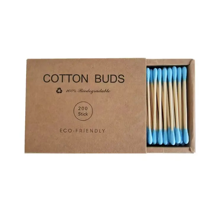 Custom Bamboo Cotton Swabs Double Buds Organic Cotton Swabs with Tips for Ears Sterile Tipped Applicator Makeup Swab Daily Makeup Suppliers, Exporters