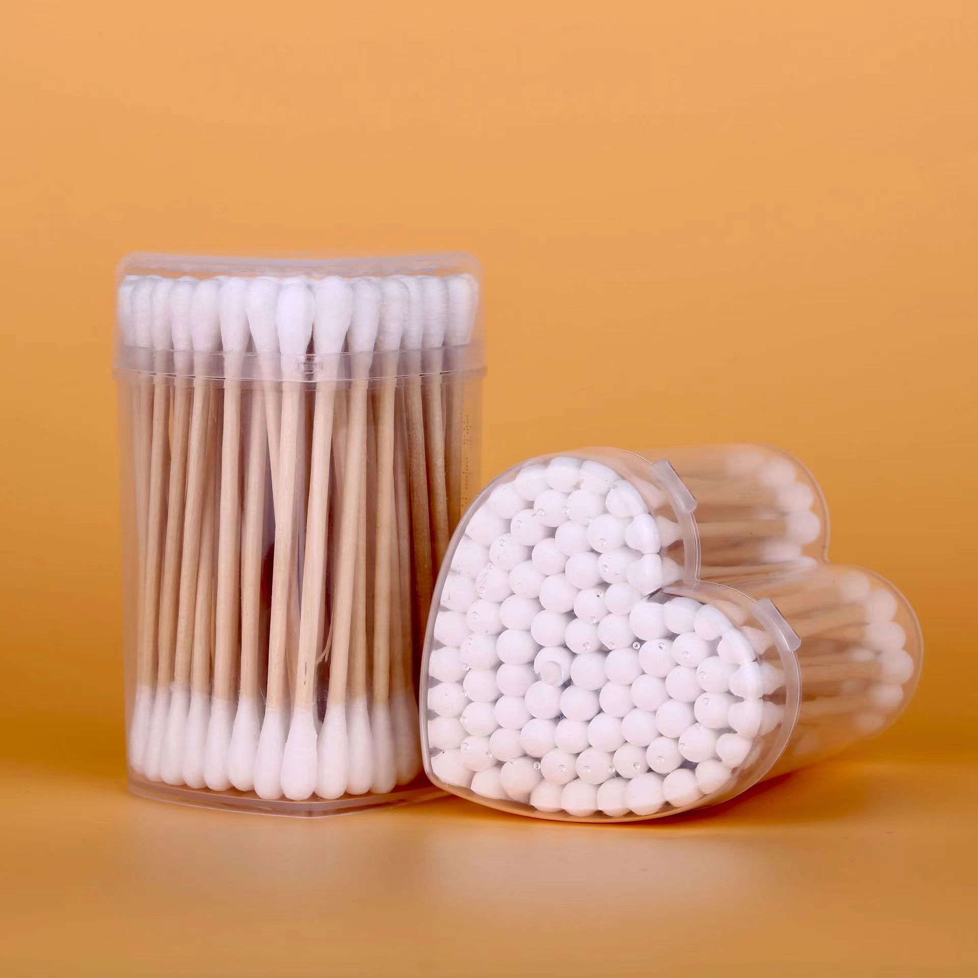 Double spiral head paper stick cotton swab