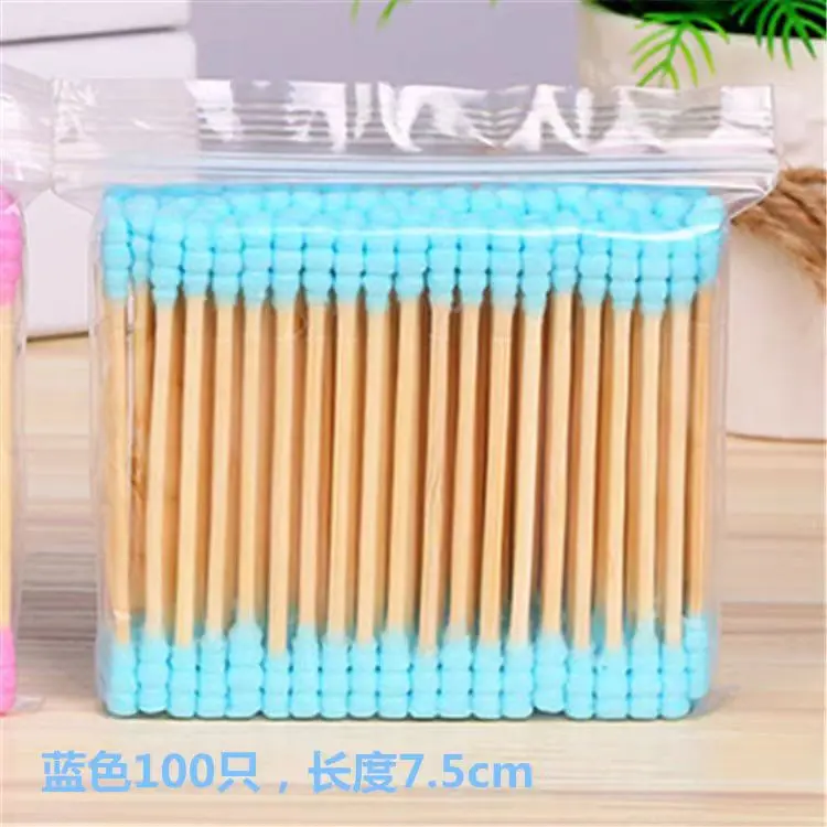 Cheap Double  Round head and sharp head sprial and pointed Cleaning Cotton Swab Buds Eyeshadow Tip Applicators Wood Sticks for pet cat face Makeup Nail Art colorful Personalized packaging customization Suppliers, Manufacturers
