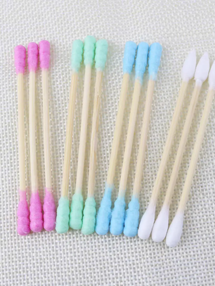 Cheap Double  Round head and sharp head sprial and pointed Cleaning Cotton Swab Buds Eyeshadow Tip Applicators Wood Sticks for pet cat face Makeup Nail Art colorful Personalized packaging customization Suppliers, Manufacturers