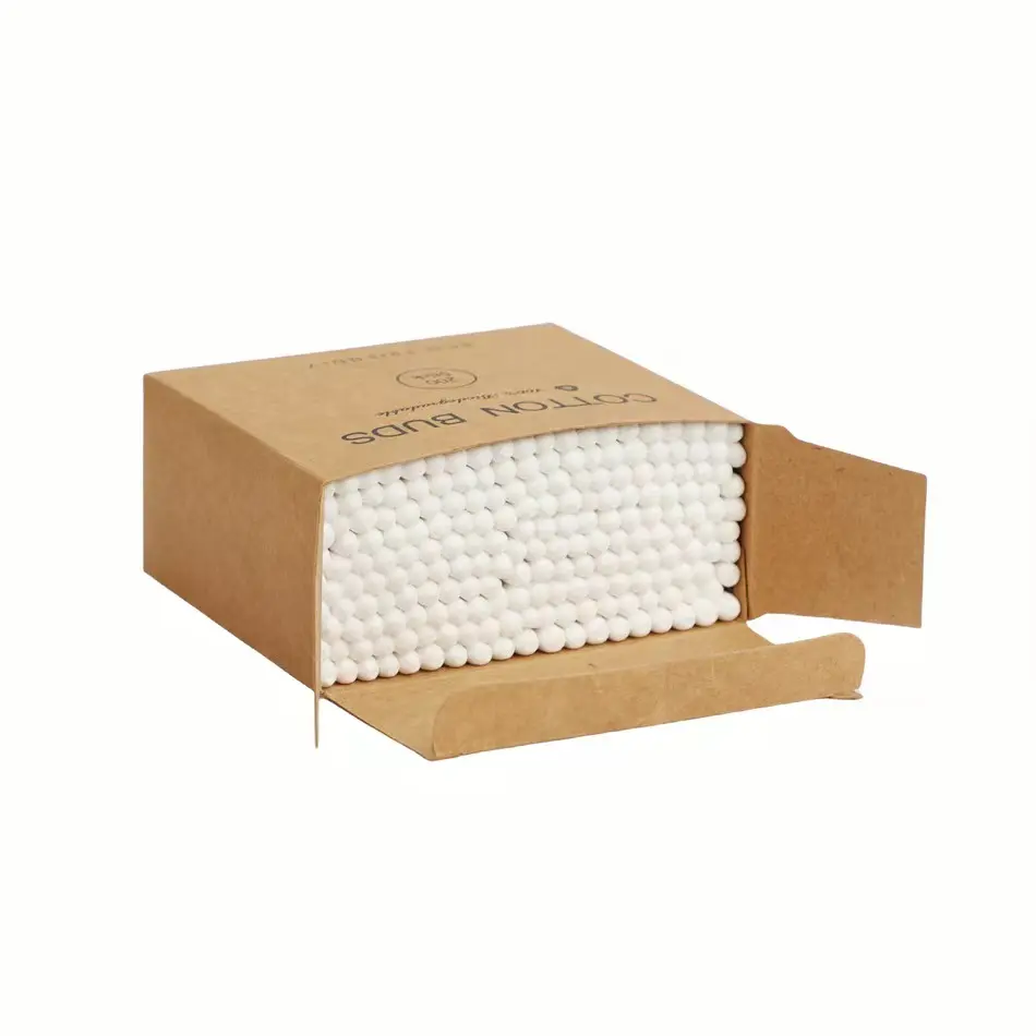 Custom Customized Double Round+Spiral head+sharp Head Cotton Swabs with Kraft Packaging Supplier, Pricelist