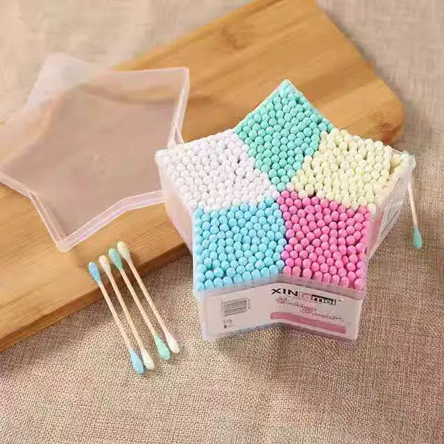 Cheap Double  Round head and sharp head sprial and pointed Cleaning Cotton Swab Buds Eyeshadow Tip Applicators Wood Sticks for pet cat face Makeup Nail Art colorful Personalized packaging customization Suppliers, Manufacturers