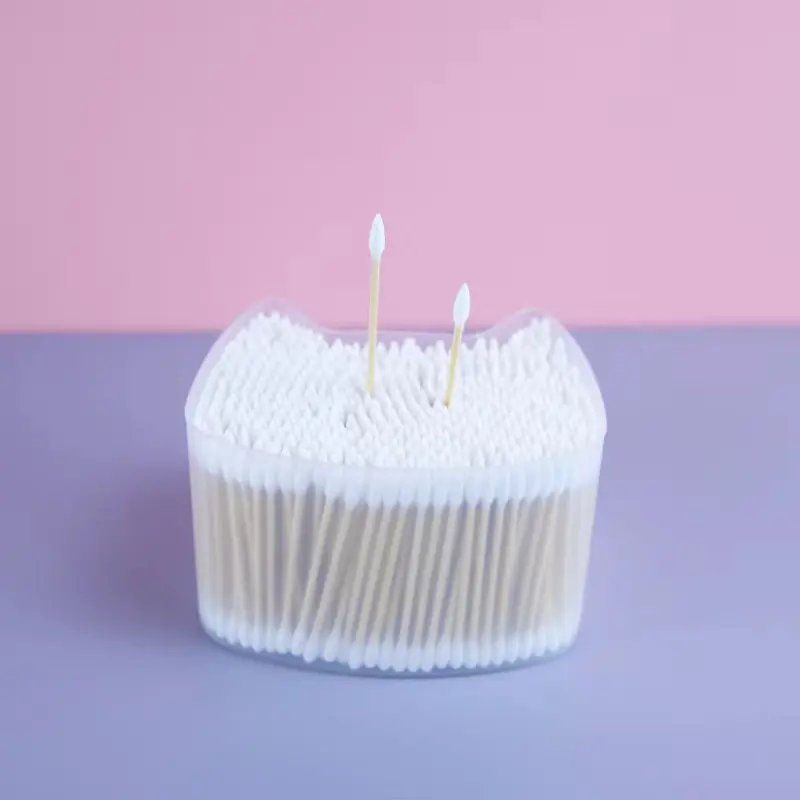 CE Certification Double  Round head and sharp head sprial and pointed Cleaning Cotton Swab Buds with Wooden Sticks, Eyeshadow Tip Applicators Wood Sticks for pet cat face sharp Makeup Nail Art Tattoo Quotes, Pricelist