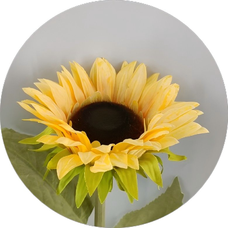 61cm Premium Real Touch Artificial Sunflower Stem