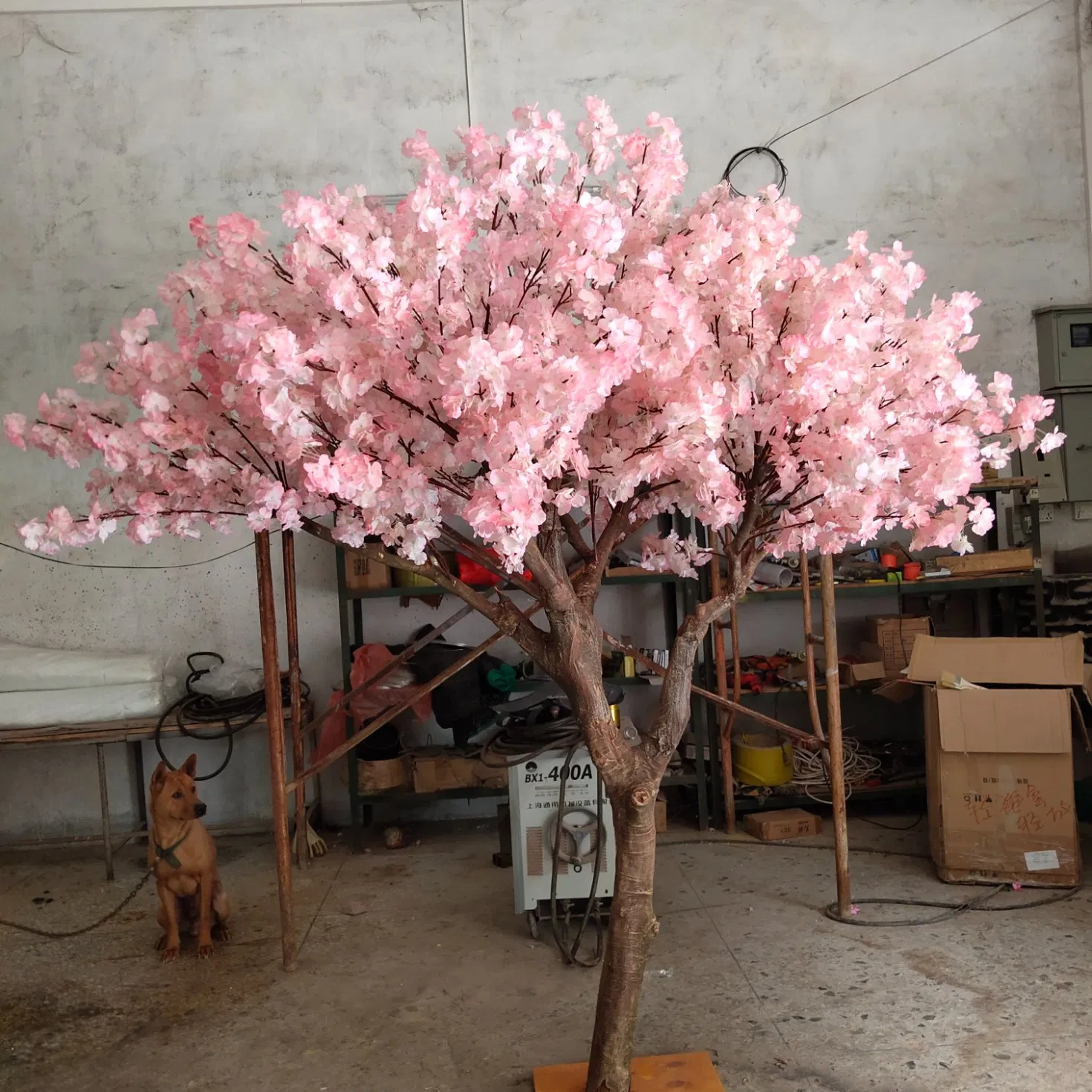 Indoor Big Artificial Pink Peach Cherry Blossom Wholesale for Decoration