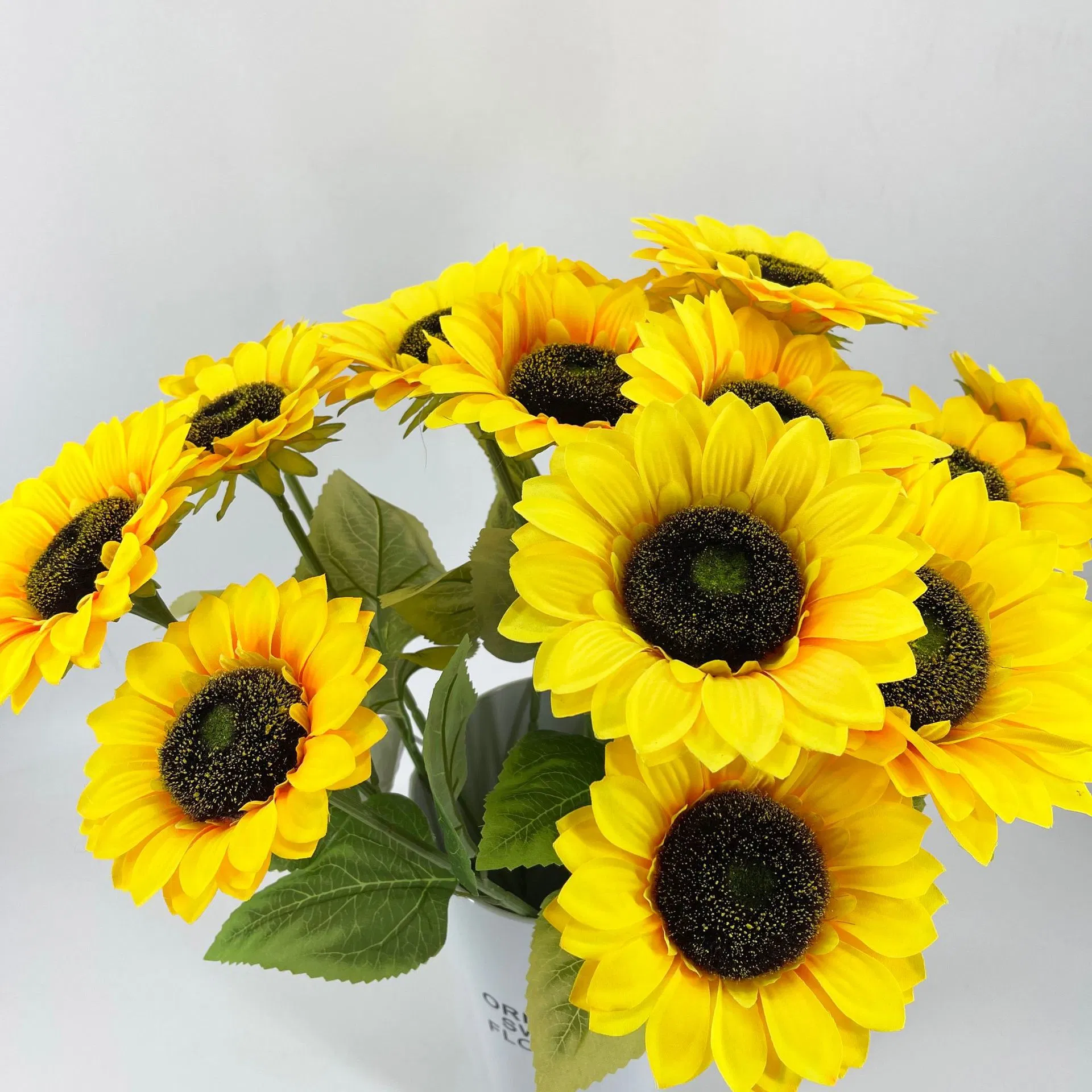 Assorted Size Single Stem Artificial Fake Silk Sunflowers for Indoor Home Wedding Garden Office DIY Decor