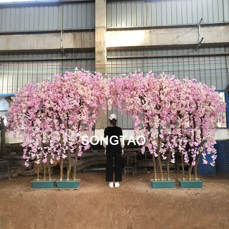 Indoor Artificial Silk Cherry Blossom Arch