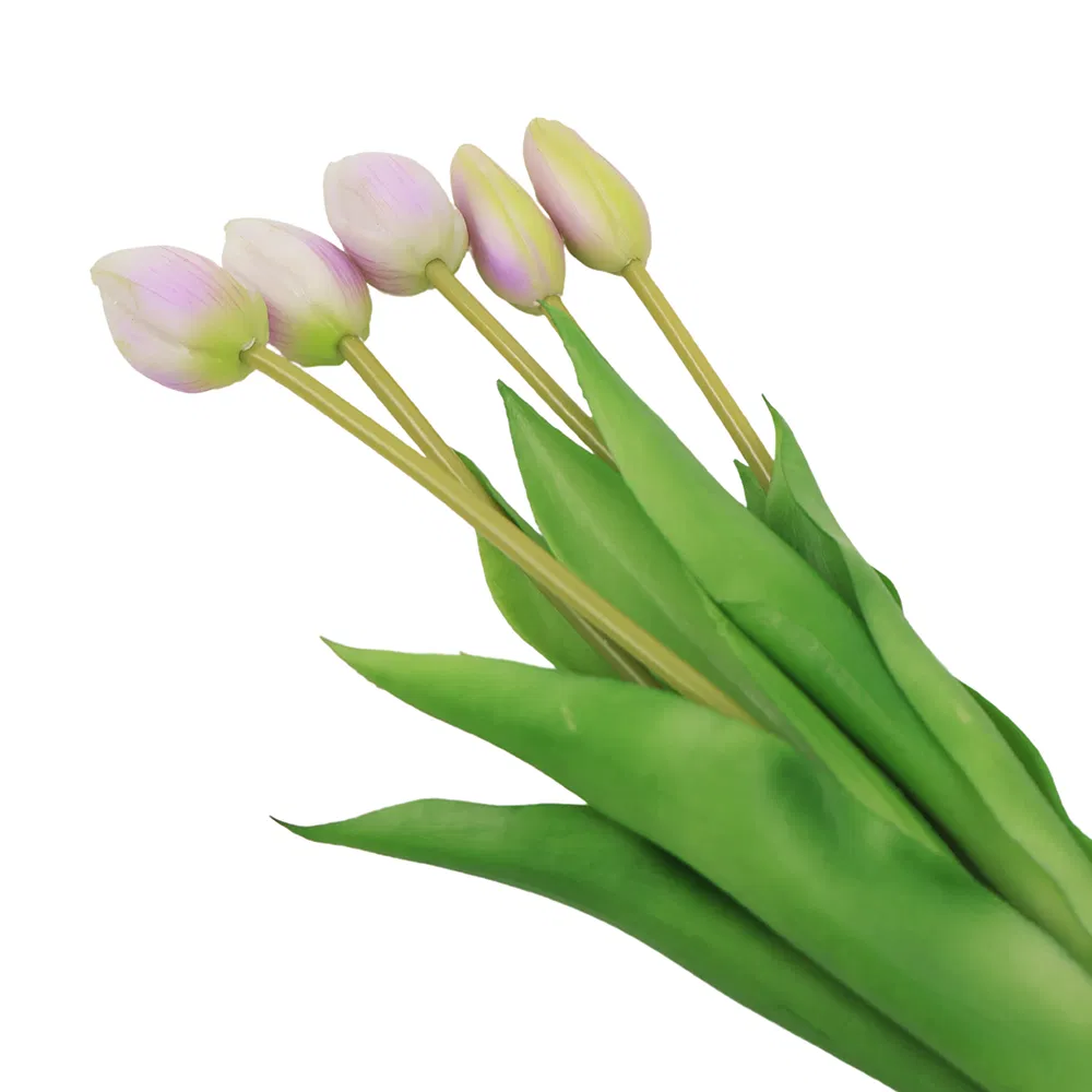 High Quality Tulip Flowers Artificial Real Touch Fake Tulips in a Vase