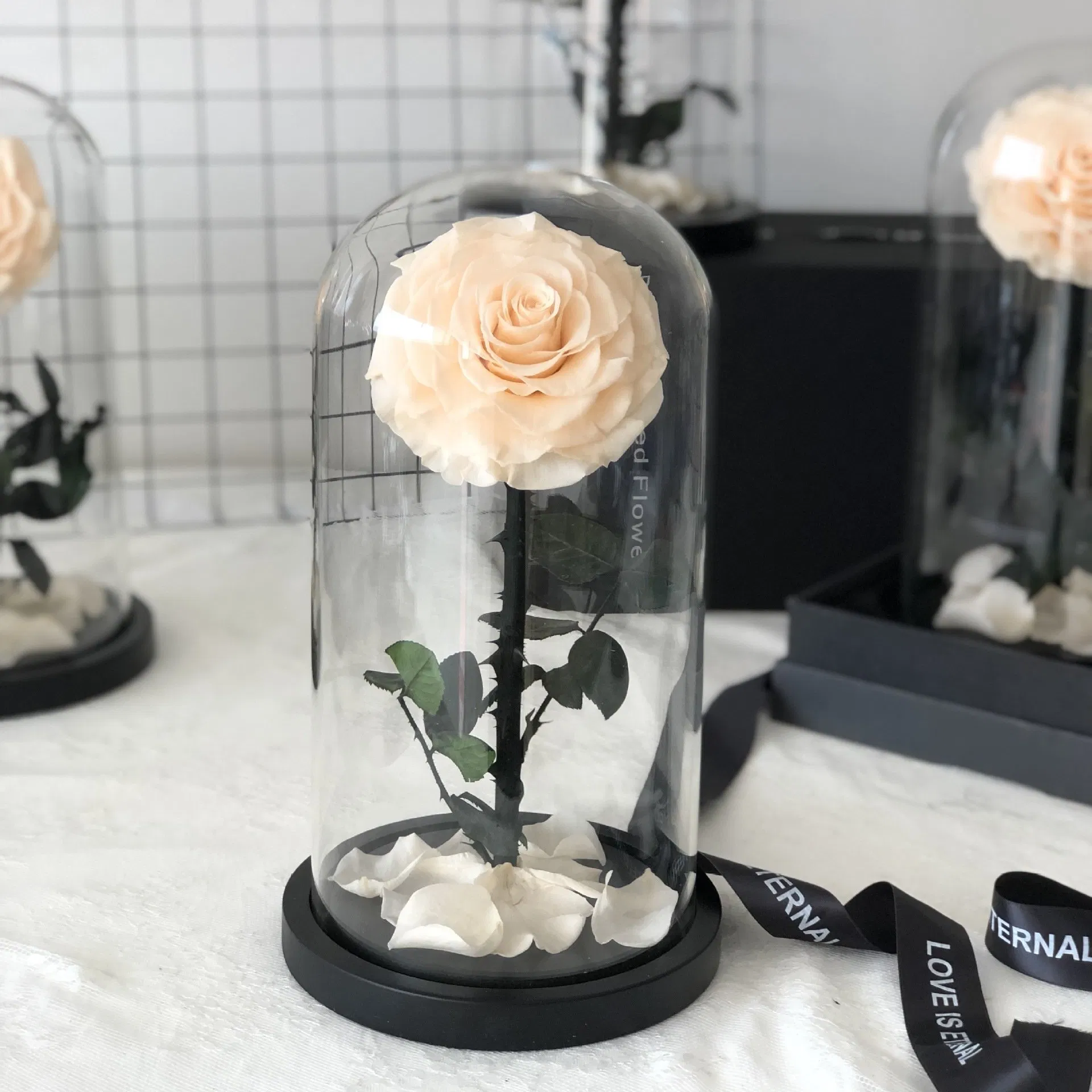Eternal Rose -Preserved Real Rose in Glass Dome Gift Eternal Flower,Beautiful Creative Gift for Valentine's Day Mother's Day Christmas Anniversary Birthday Than