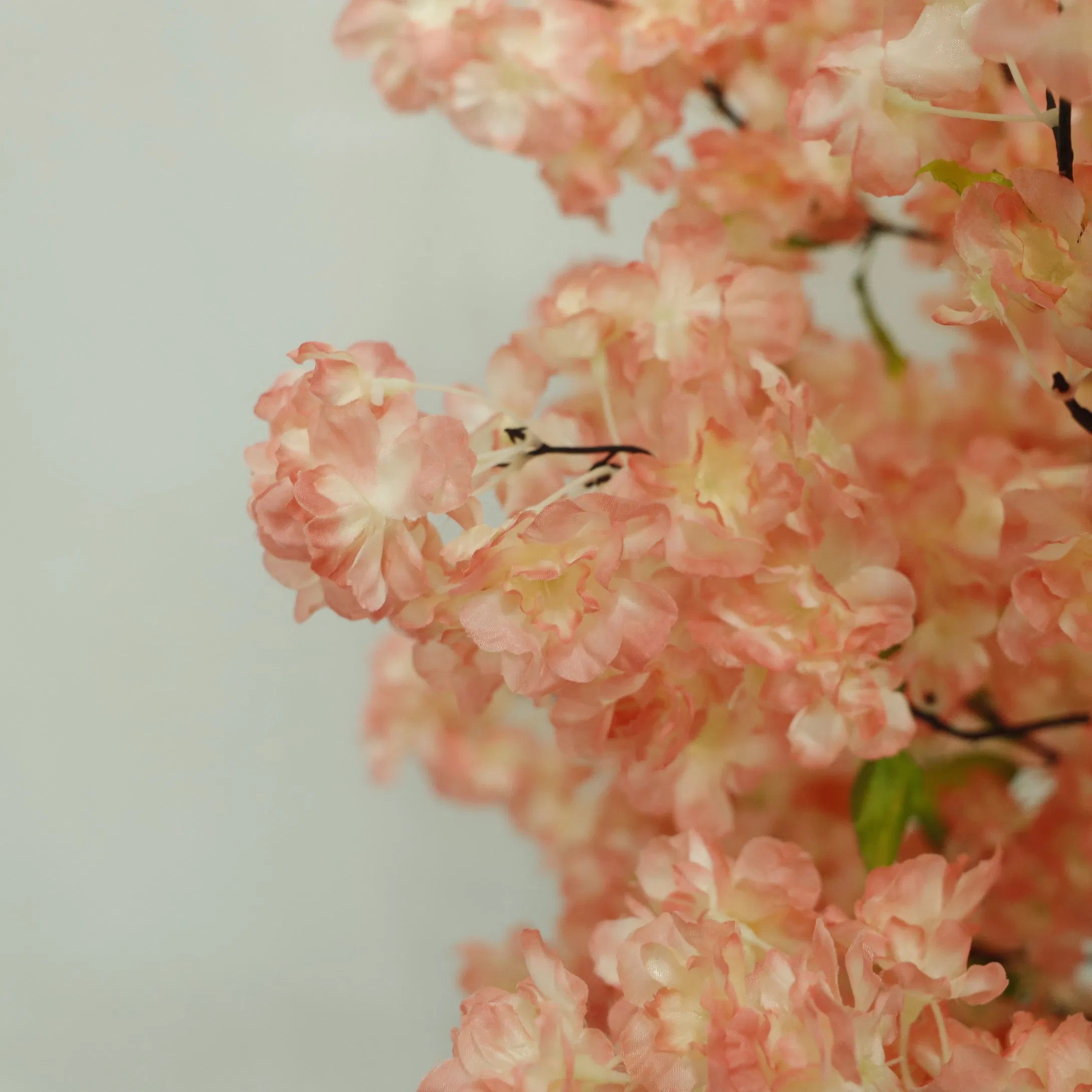 Artificial Flowers Plastics Material for Wedding Home Garden Decor Pink Cherry Blossom