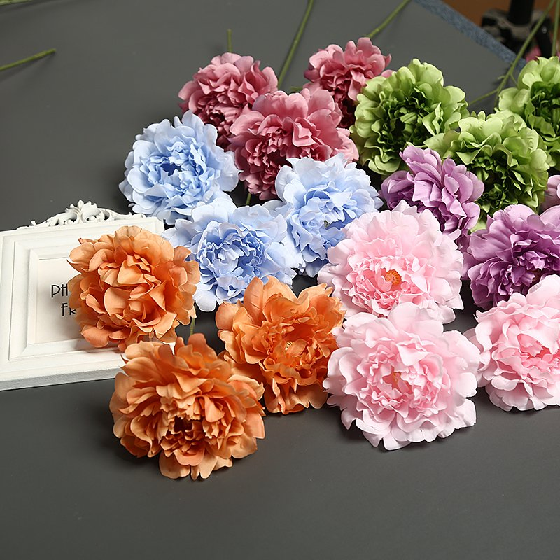 Custom Arrangements Made Easy: Bendable-Stem Artificial Flowers: Silk Flowers Tulip Rose Wedding Decor Vintage Charming Peony