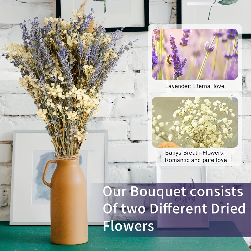 Promotional Dried Lavender &amp; Baby's Breath Bouquet DIY Wreaths Home Decor Gifts