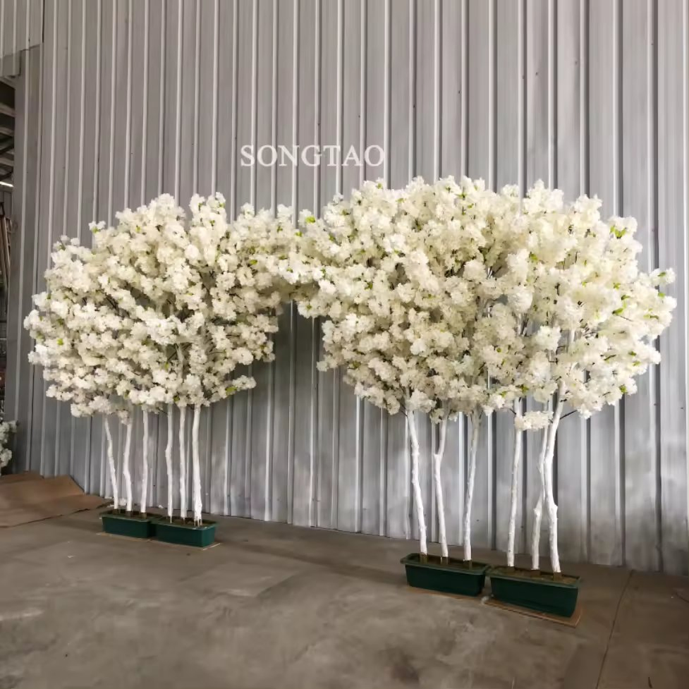 Indoor Artificial Silk Cherry Blossom Arch