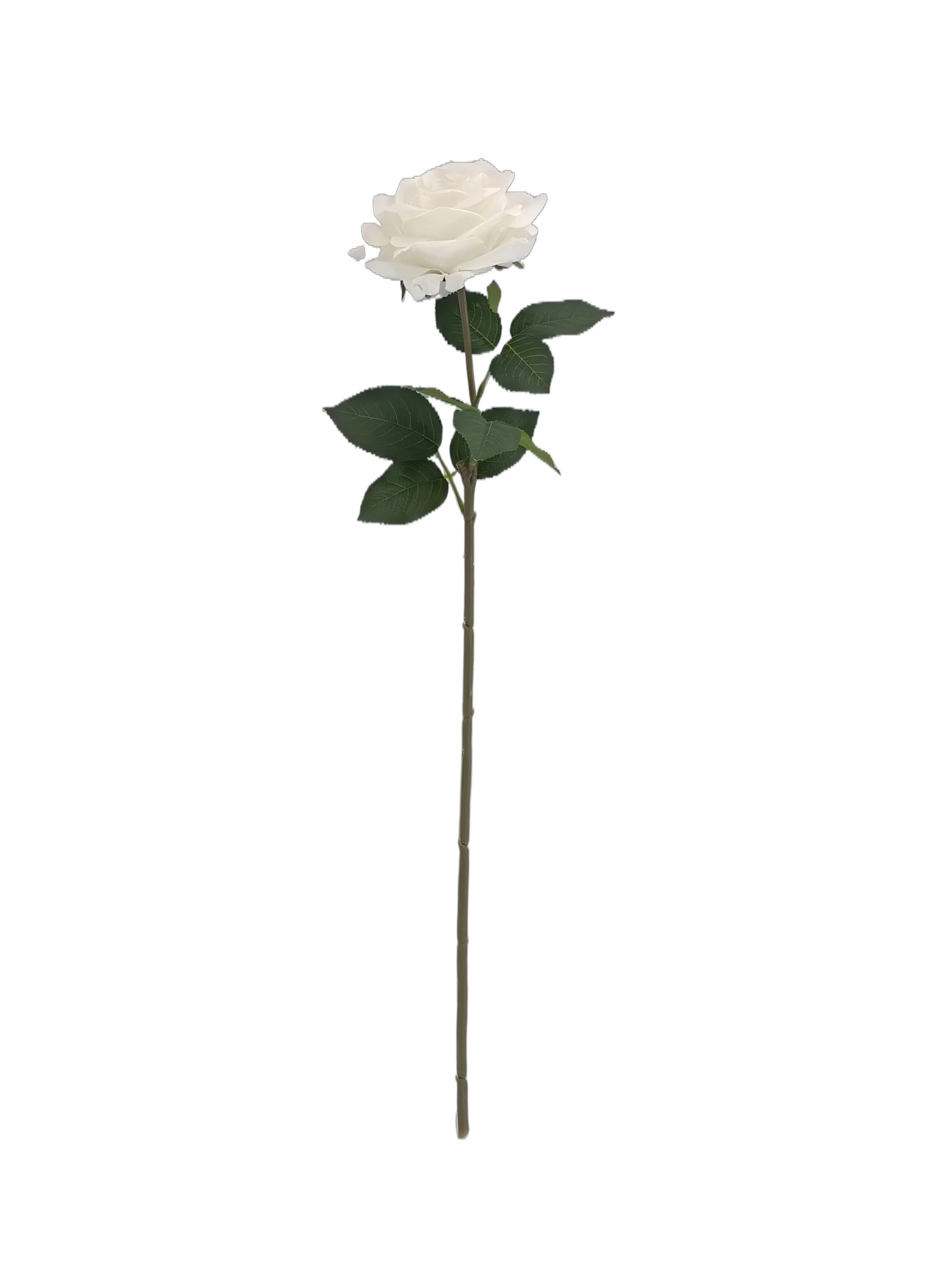 65cm Premium Single Stem Real Touch Moisture Artificial Rose