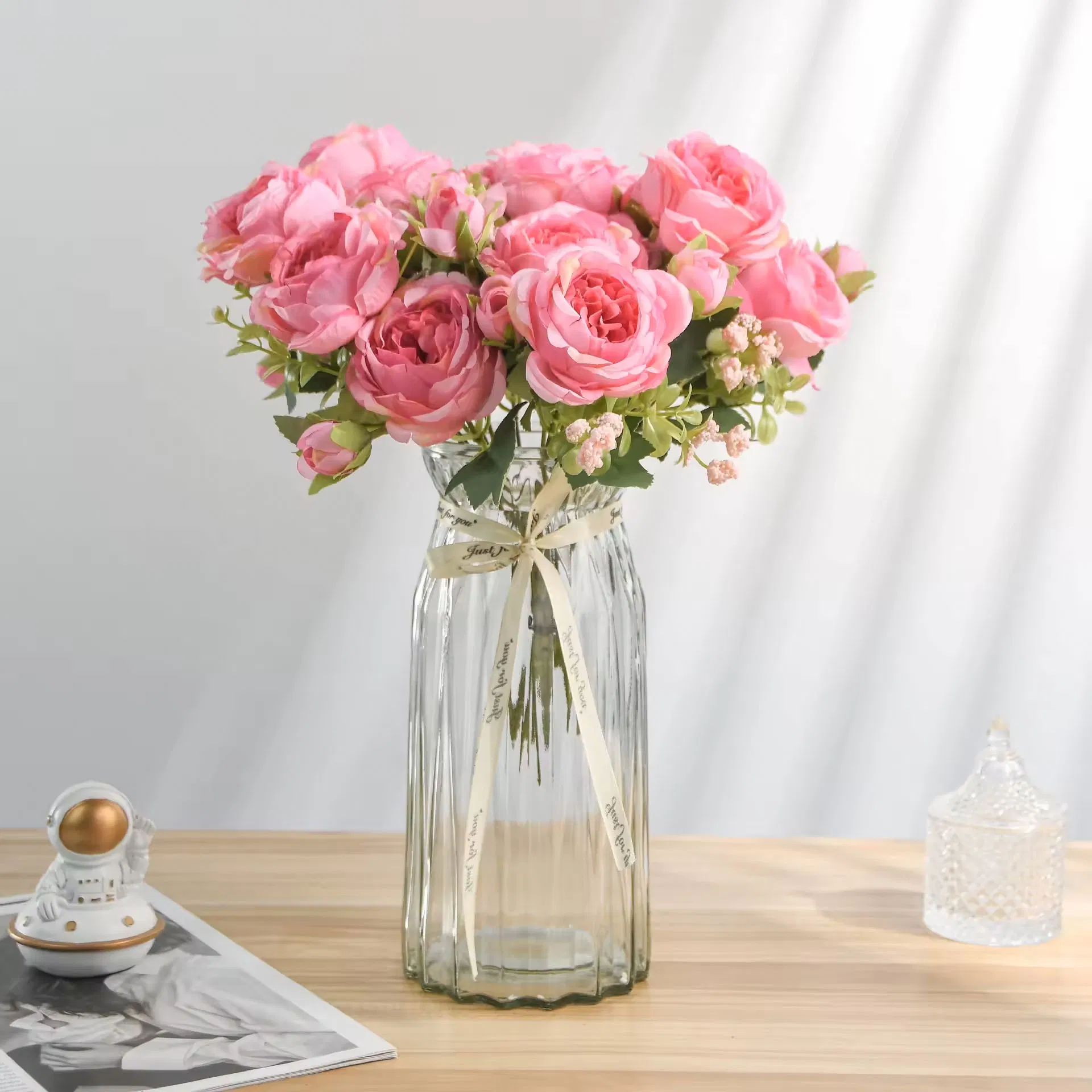 Artificial Flowers Customizable Silk Peony Flowers for Home Decor by OEM