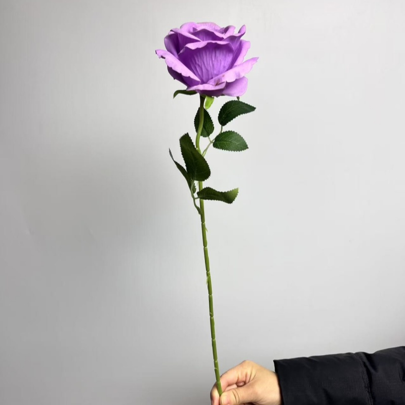 Single Big Lint Rose for Wedding Decoration From Factory Flannelette Artificial Flower