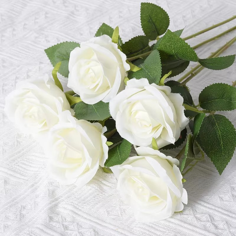 Artificial Roses Valentine's Day Home Wedding Decoration Artificial Flowers Silk Cloth Roses