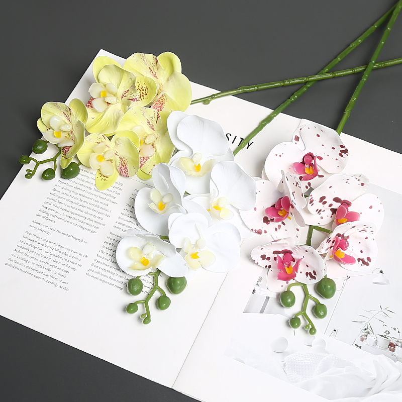 Shelf Styling Artificial Flower Decoration Makes Displays Shine Uncompromised Realism Clean Orchid Shine Office Dark Orchid