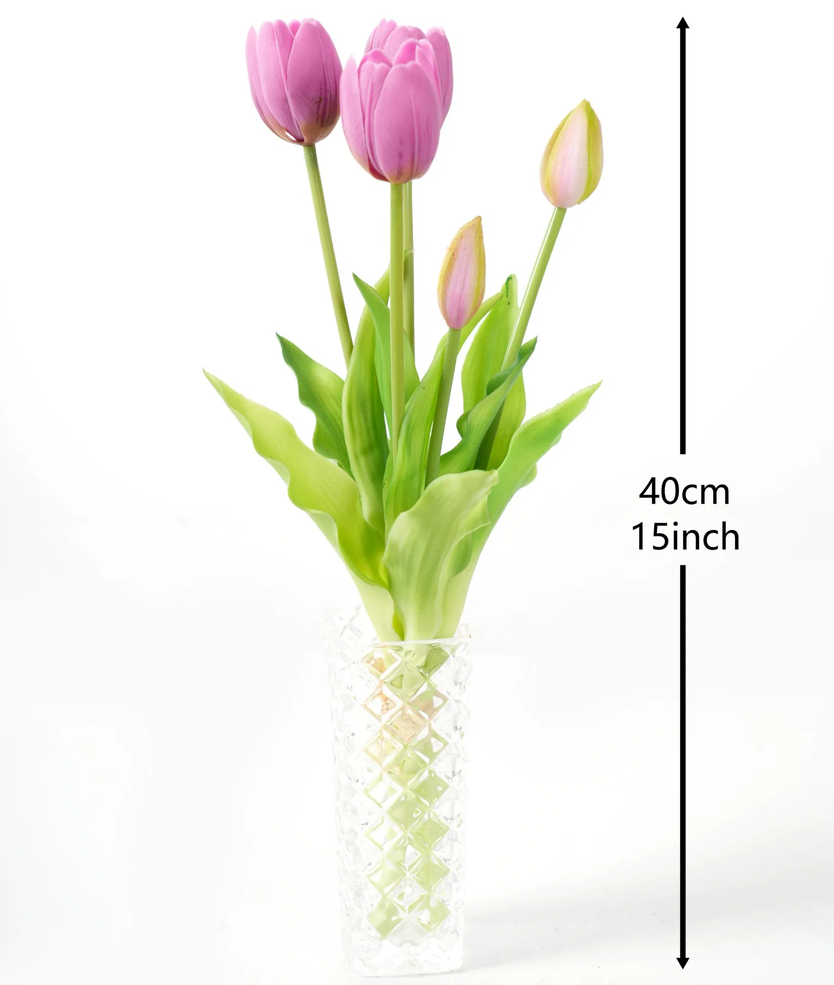 Modern Lifelike Tulips Artificial Real Touch Flower Beautiful Color Silicon Tulip Flower Arrangement for Home Wedding Event