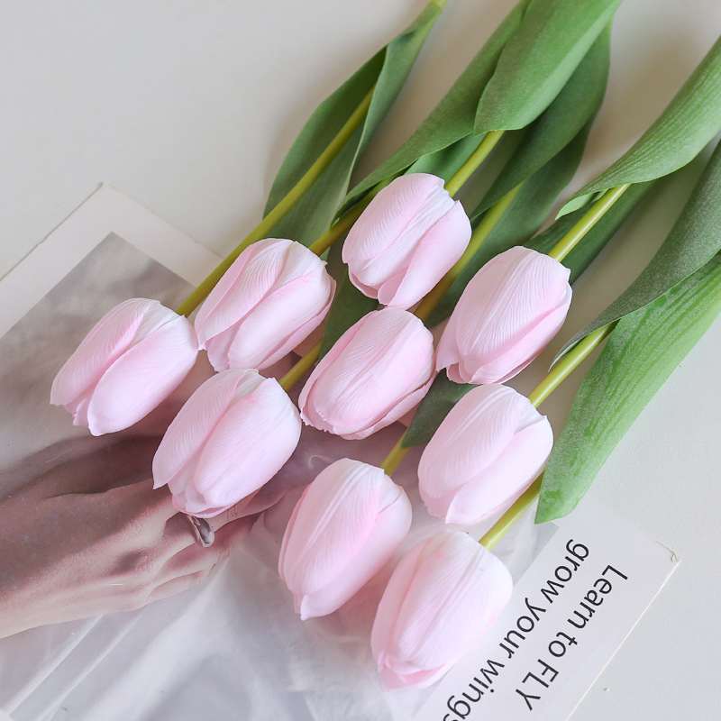 Assorted Color Real Touch Quality Hand Feel Faux Fake Artificial Tulip for Home Table Vase Events Decor