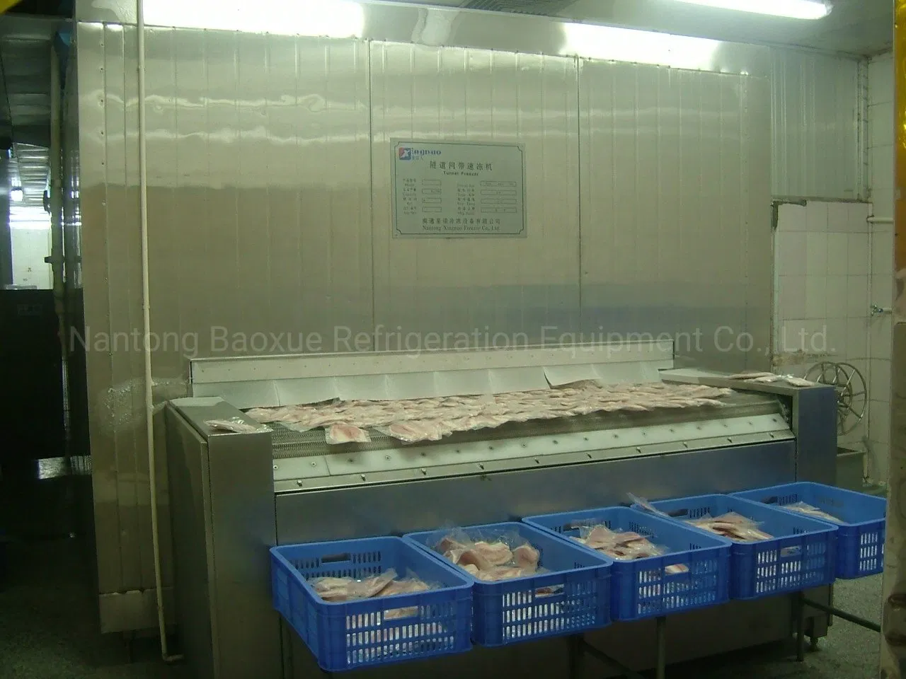 Blast Tunnel Freezer for Shrimp Fish Plumeria Hake Fish