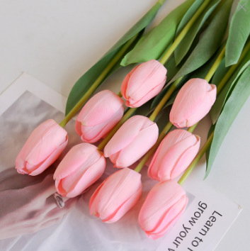 Assorted Color Real Touch Quality Hand Feel Faux Fake Artificial Tulip for Home Table Vase Events Decor