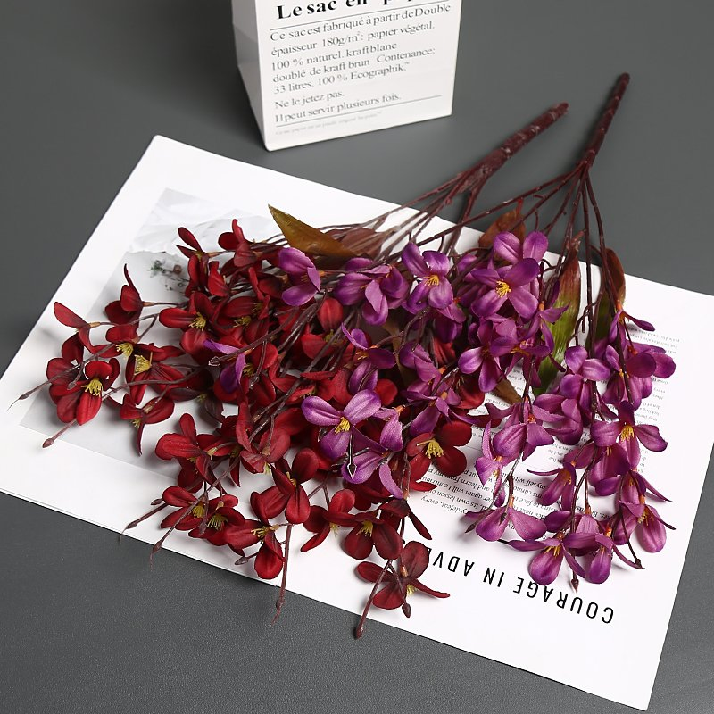 5 Colors European Style Retro Color Low Price Promotion Knurling Silk Orchid