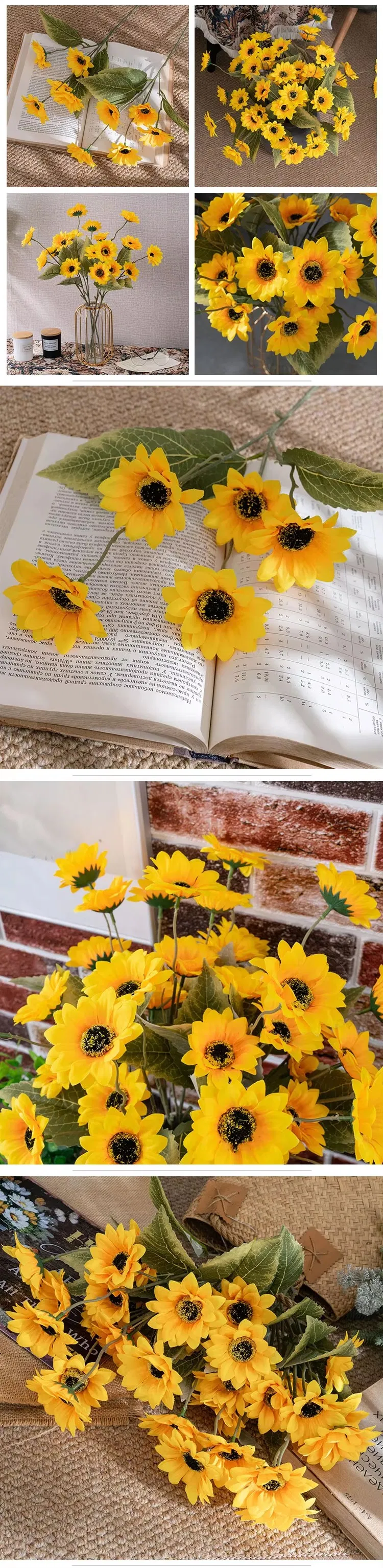 Yellow Artificial Silk Sunflower