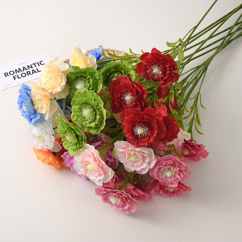 Promise Wholesale High Quality Gift Artificial Silk Loose Flowers Colorful Single Stem Rose Flowers