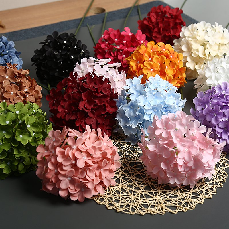 Thanksgiving Tables Warm up Artificial Flowers Amber Gold Tones Permanent Flowers Tulip Rose Wall Decor Luxury Simple Hydrangea