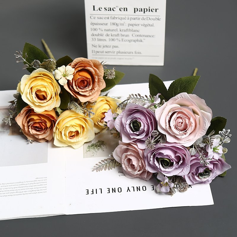 Texture Three-Dimensional Handmade Romantic Artificial Flowers Art Design Roses