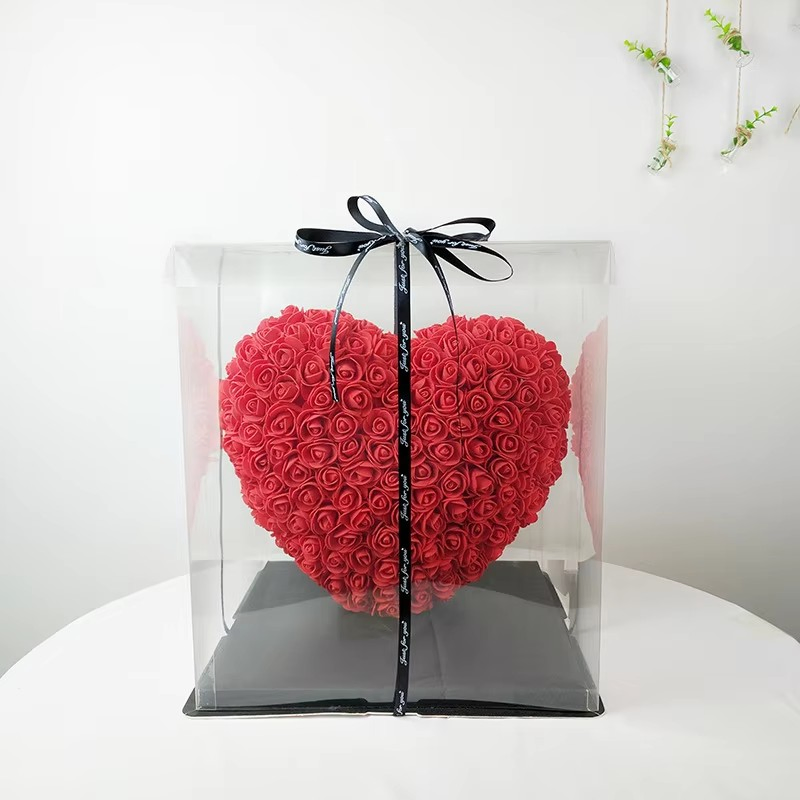 Eternal Preserved Rose Heart in Glass Dome 15cm for Mother's Day and Anniversaries