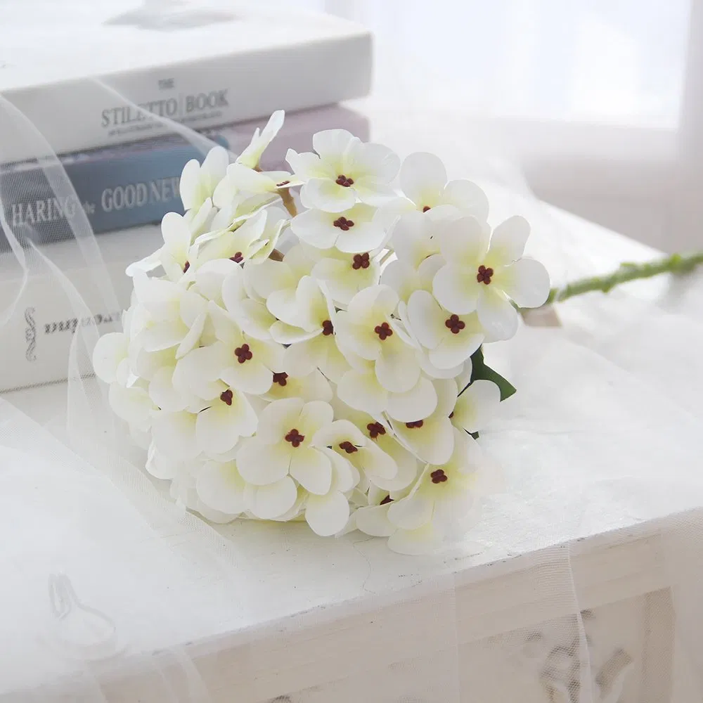 High Quality Realistic Artificial Flowers White Hydrangeas for Wedding Home Party Decoration