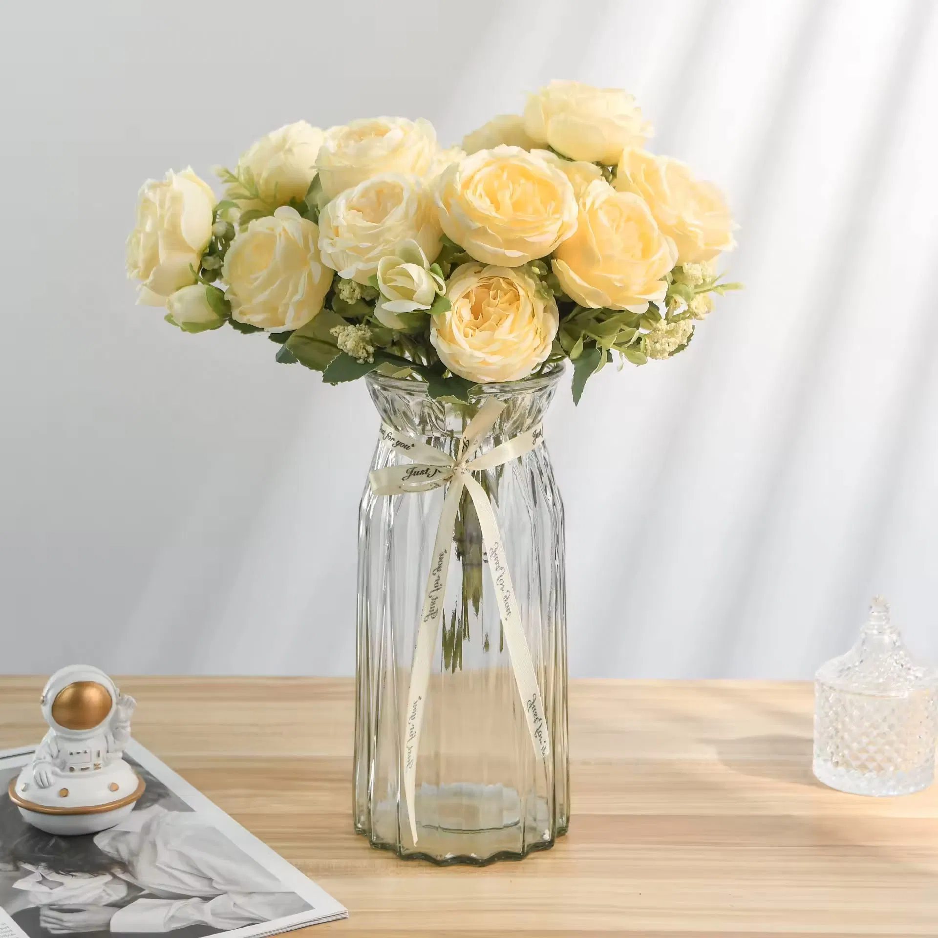 OEM Factory Customized Artificial Flower Peony Real Touch Flowers Decorative Artificial Flower Wholesale Silk Flower Peony Bonsai Manufacturer in China