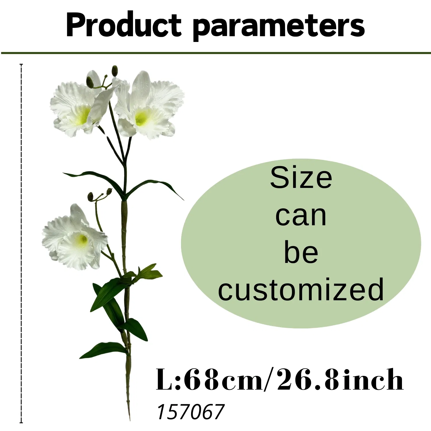 Wholesale Cattleya Artificial Flowers Long Stem 3 Heads Artificial Cattleya Orchids