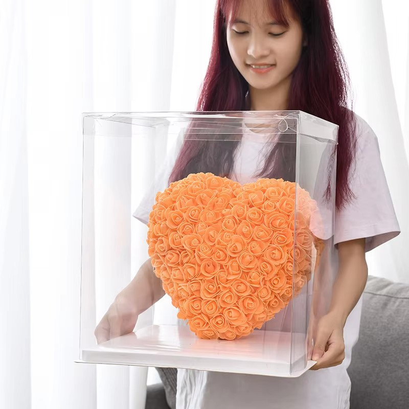 Eternal Preserved Rose Heart in Glass Dome 15cm for Mother's Day and Anniversaries