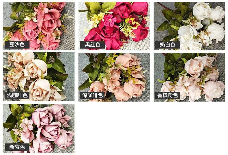 Artificial Silk Roses 5