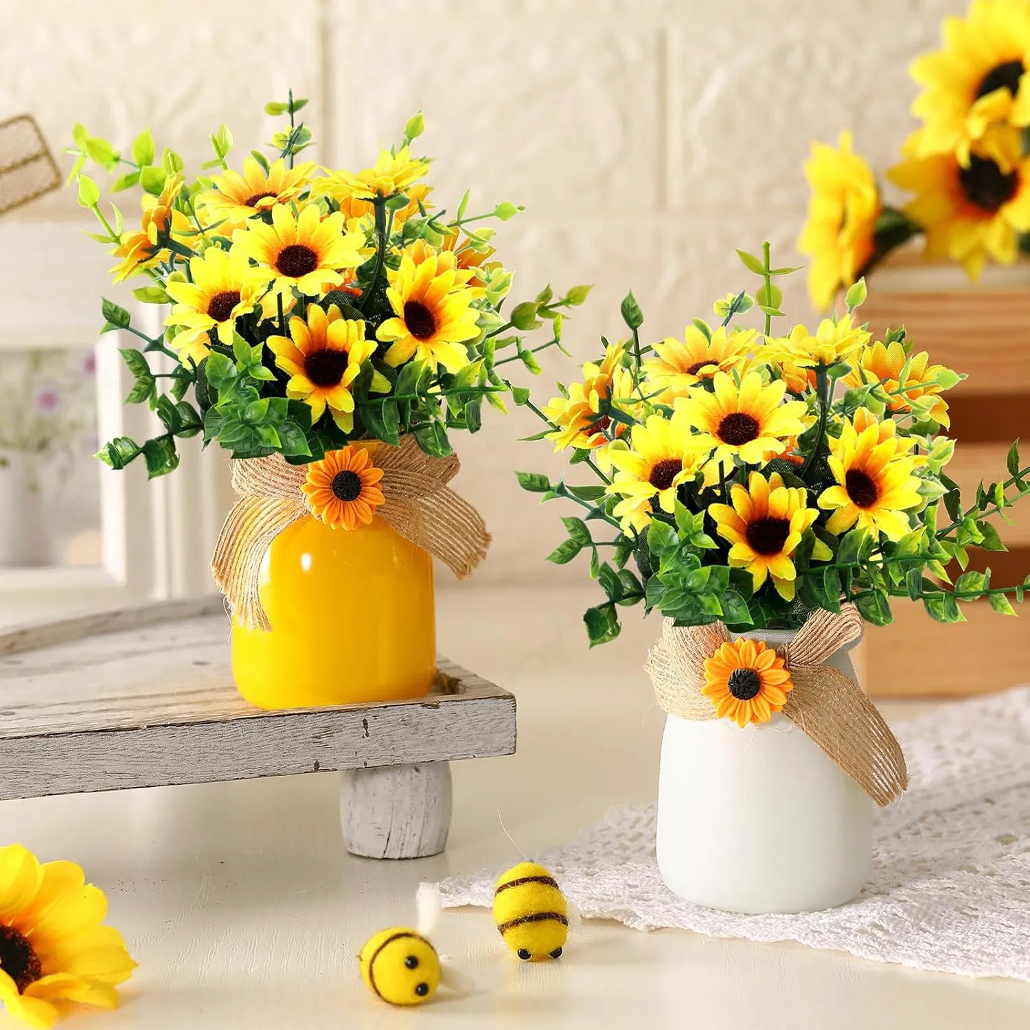 Artificial Sunflowers Detail