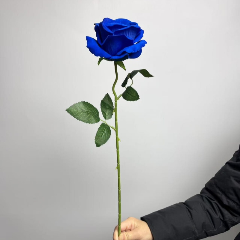 Single Big Lint Rose for Wedding Decoration From Factory Flannelette Artificial Flower