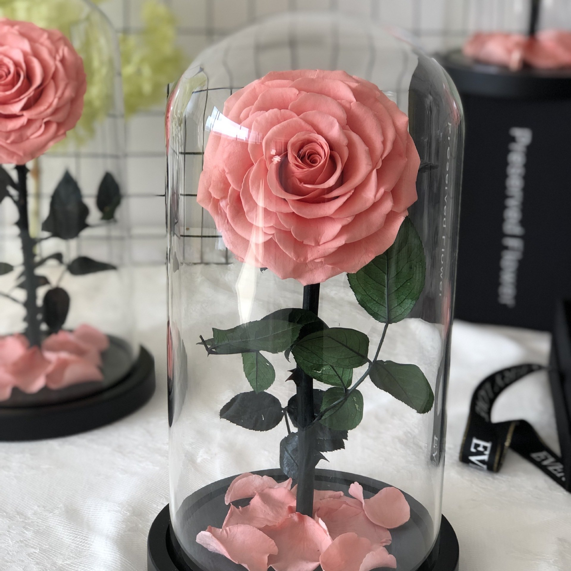 Eternal Rose -Preserved Real Rose in Glass Dome Gift Eternal Flower,Beautiful Creative Gift for Valentine's Day Mother's Day Christmas Anniversary Birthday Than