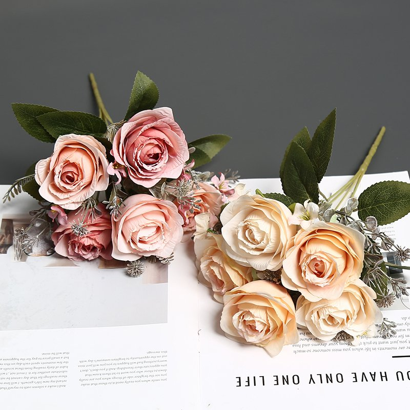 Texture Three-Dimensional Handmade Romantic Artificial Flowers Art Design Roses