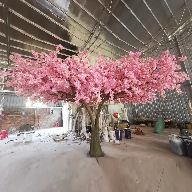 Wholesale Wedding Centerpiece Indoor Sakura Tree Artificial Silk Cherry Blossom Tree Cherry Blossom for Decoration