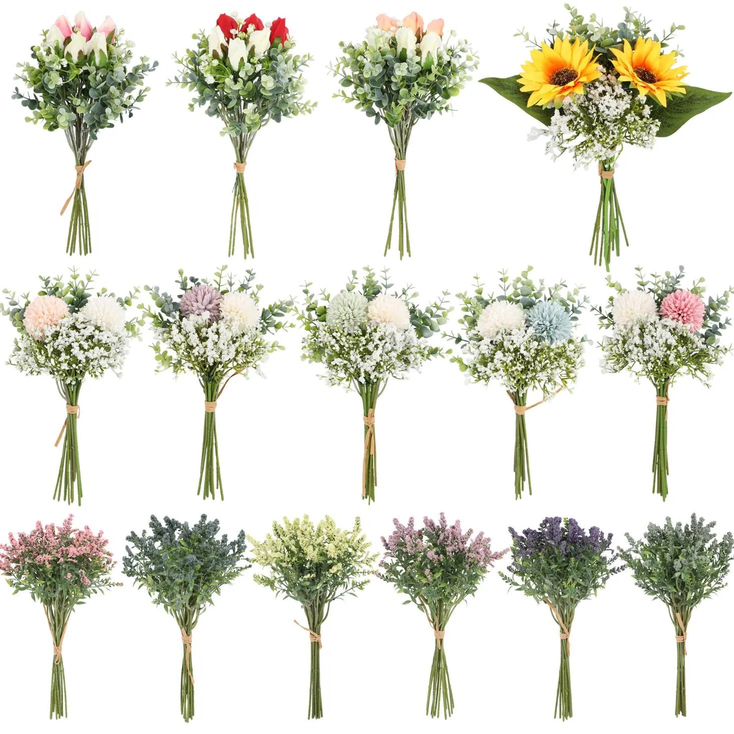 Artificial Sunflower Bouquet Cheap Price Silk Sunflower Bunches