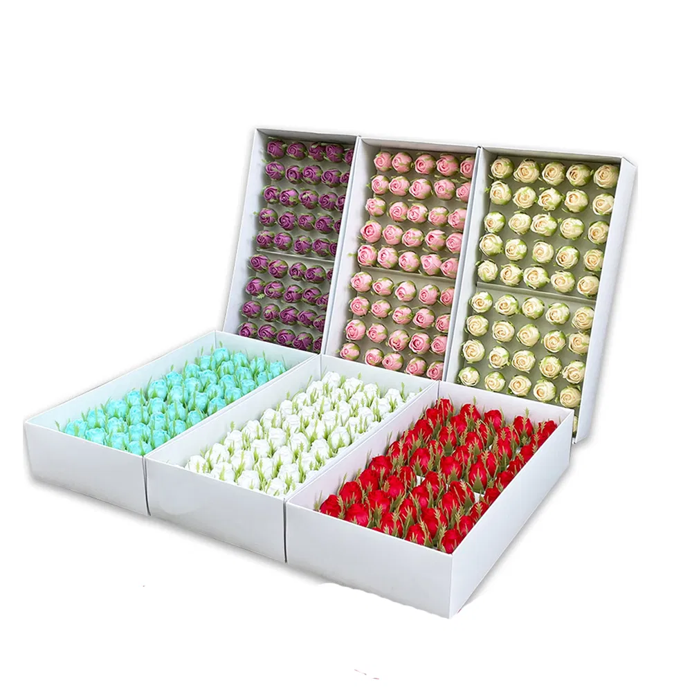 Soap Flower Gift Box Flower Artificial Rose for Bouquet Florist Floral Decoration