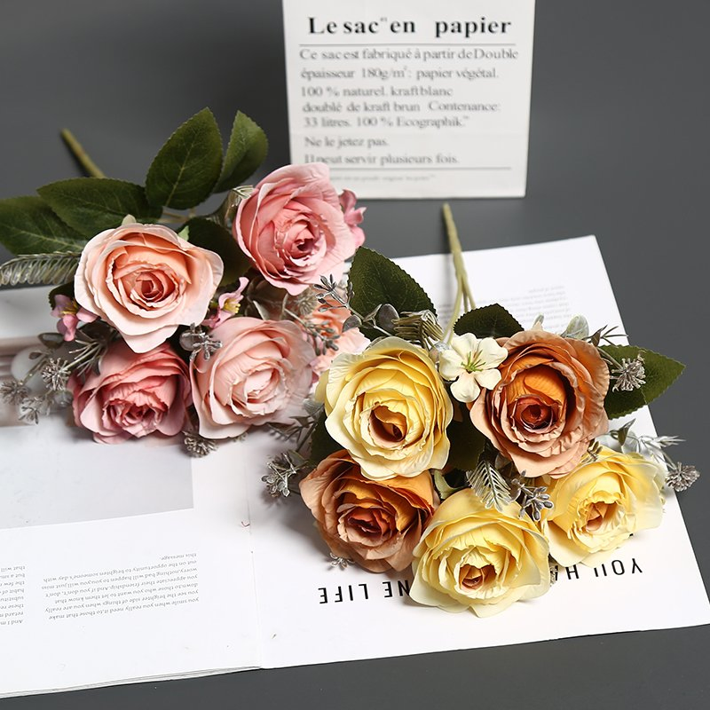 Texture Three-Dimensional Handmade Romantic Artificial Flowers Art Design Roses