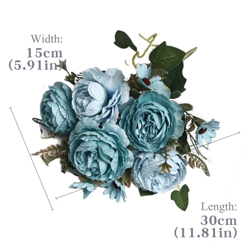 Industrial Edge Artificial Flower Decoration Softens Bridesmaid Bouquet Boutonniere Wrist Corsage Flower Crown Door Wreath Wall Decor Peony