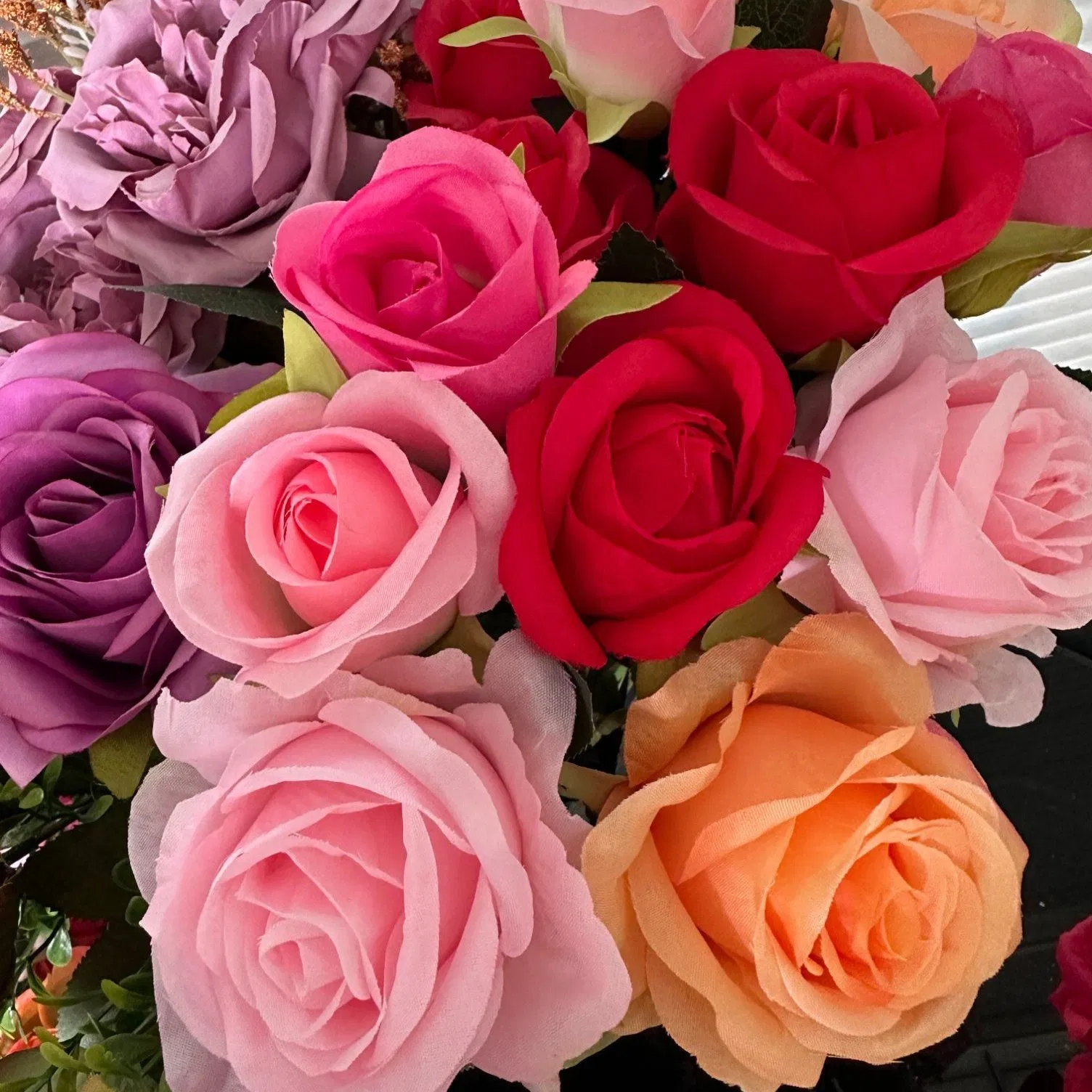 Elegant Artificial Rose and Lily Bouquet for Weddings