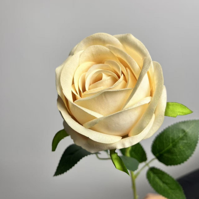 Single Bigger Lint Rose for Wedding Home Festival Decoration From Factory Flannelette Artificial Flower OEM