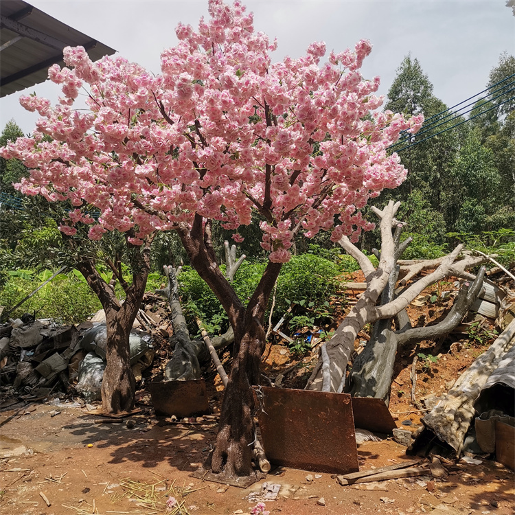 Indoor Big Artificial Pink Peach Cherry Blossom Wholesale for Decoration